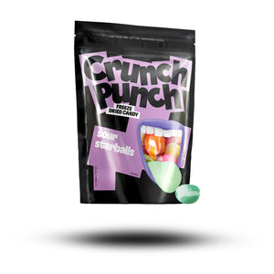 Crunch Punch Freeze Dried Candy Sour Starballs 100g