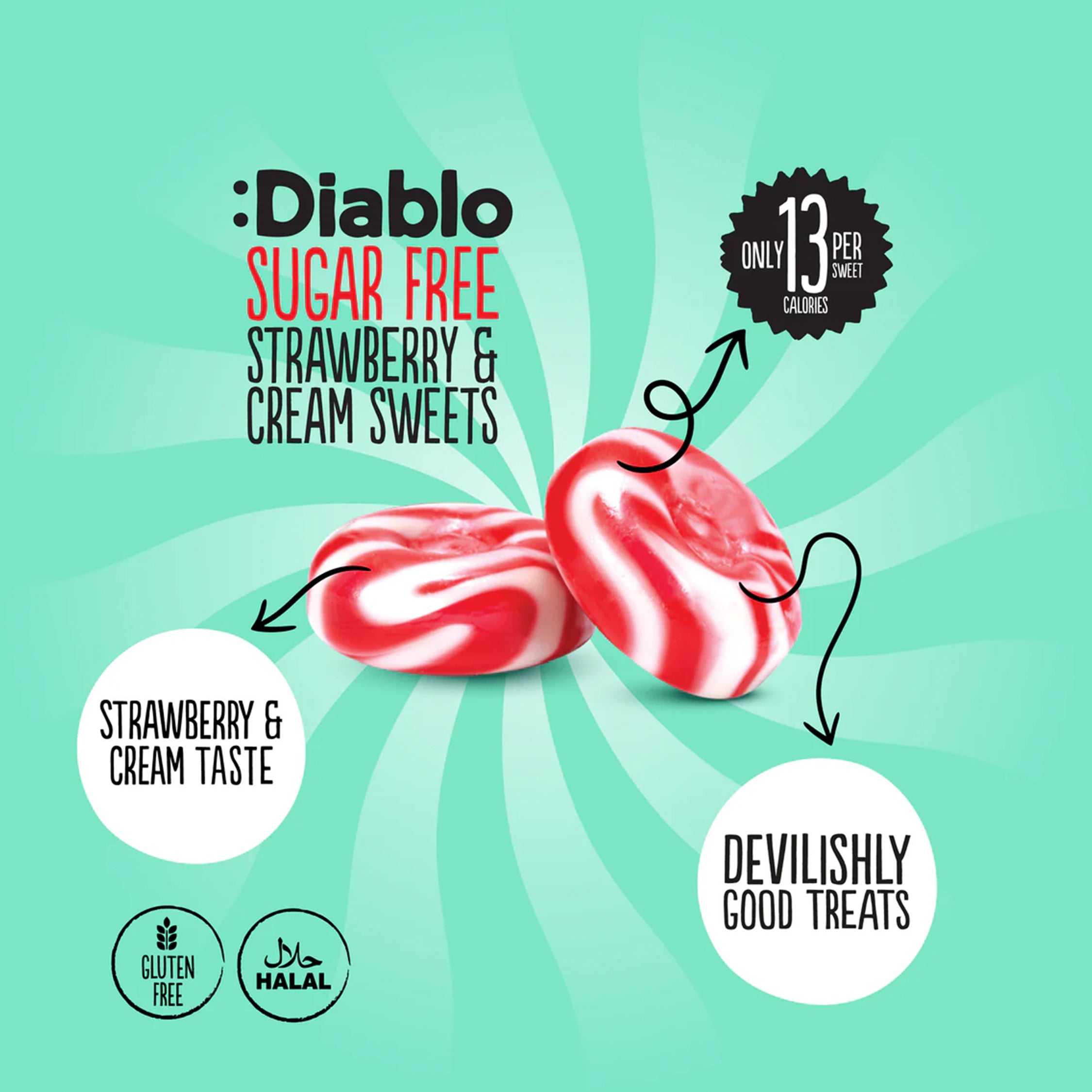 Sugar Free Strawberry & Cream Sweets
