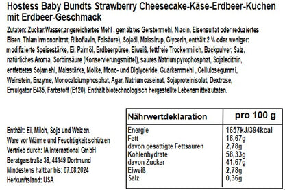 Hostess Baby Bundts Strawberry Cheesecake 71g