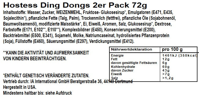 Hostess Ding Dongs 2er Pack 72g