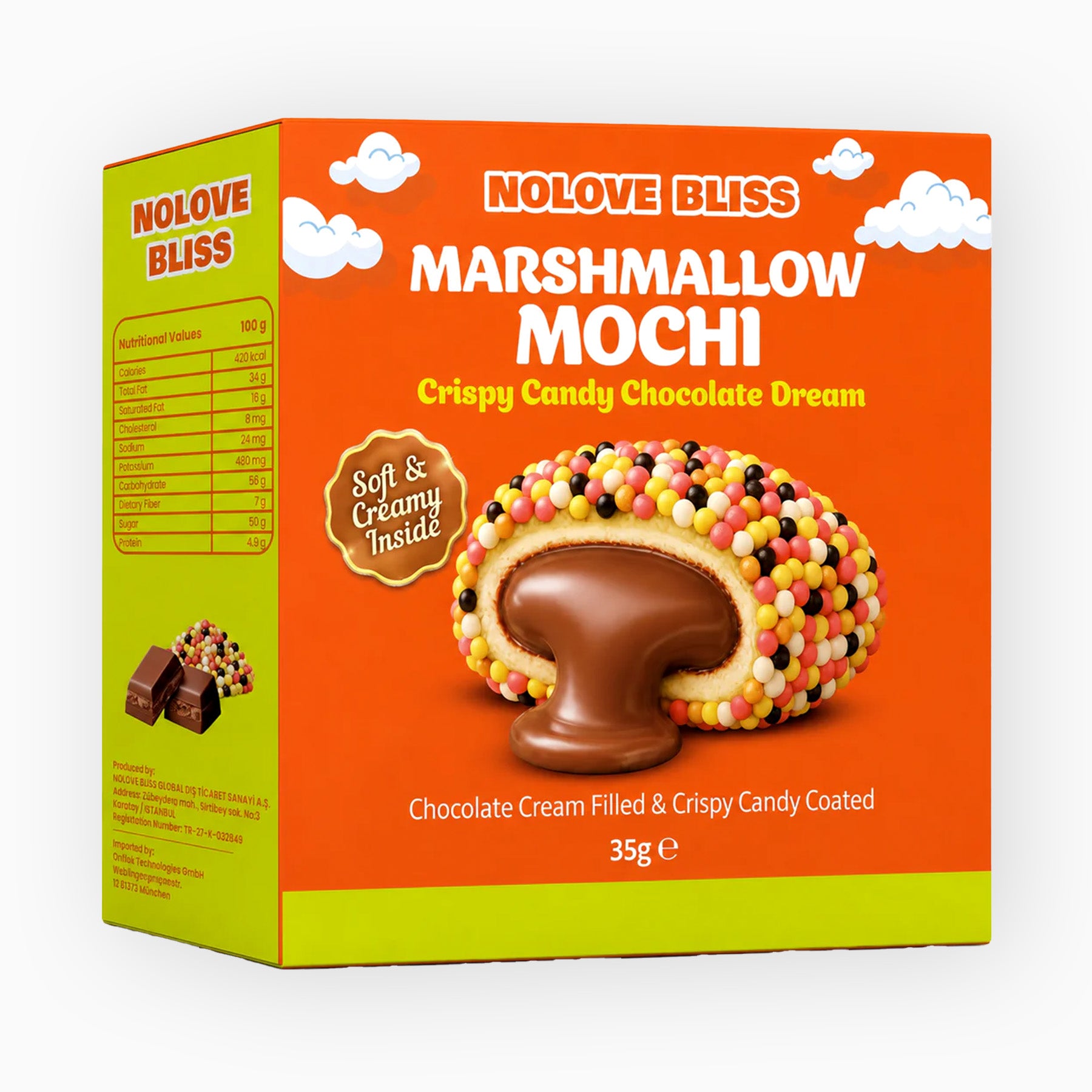 Marsmallow Mochi Bomb Crispy Candy Chocololate Dream