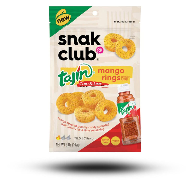 Snack Club Tajin Mango Rings 142g